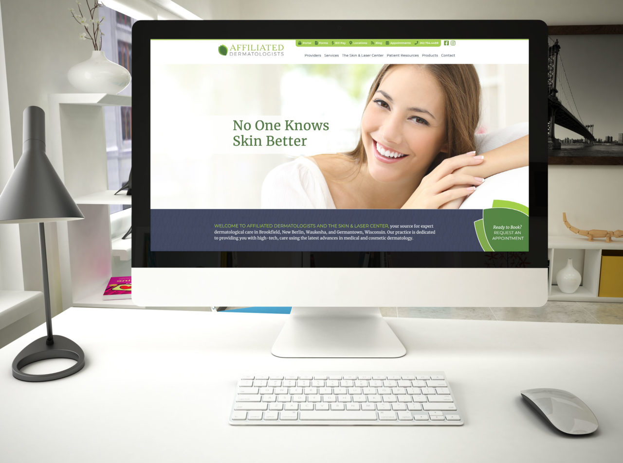 Custom Wordpress website for Affiliated Dermatology